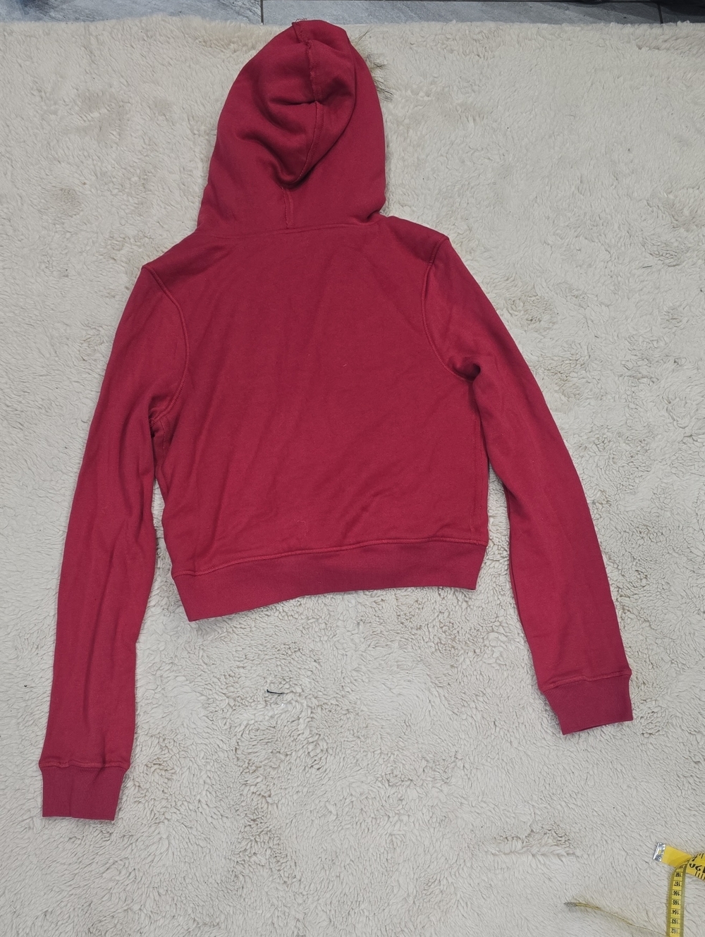 Urban Outfitters Red Zip Hoodie with Faux-Fur Trimmed Hood and White Star - Picture 5 of 7
